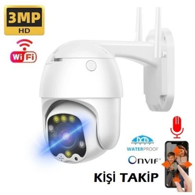 3MP ONVİF DESTEKLİ KİŞİ TAKİP EDEN WİFİ KAMERA T-3920