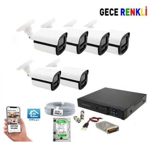 ST-06 6 Kameralı 2MP AHD Güvenlik Seti