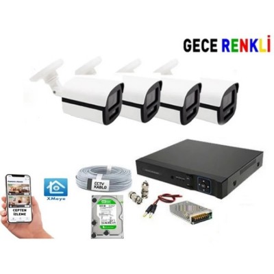 Apartman Kamera Sistemi 2MP 4 Kameralı ST-440