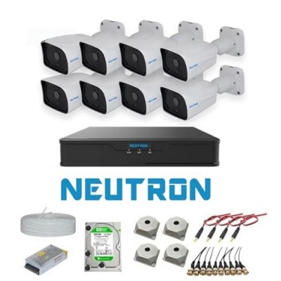 NEUTRON 8 kameralı FULLHD kamera set XVR301-08G TRA-7210 Set-1210