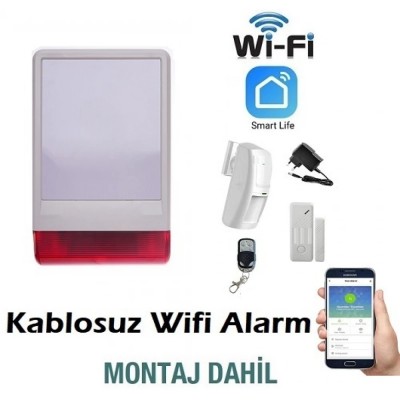 KABLOSUZ WİFİ SMART HOME ALARM SETİ KURULUM DAHİL
