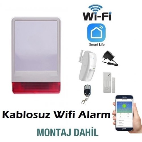 KABLOSUZ WİFİ SMART HOME ALARM SETİ KURULUM DAHİL