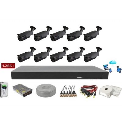 10 Kameralı 5MP Sony Lens Güvenlik Kamera Seti IW-7950