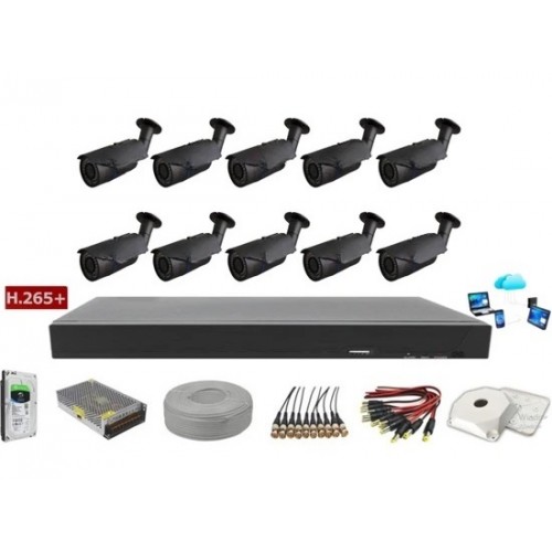 10 Kameralı 5MP Sony Lens Güvenlik Kamera Seti IW-7950