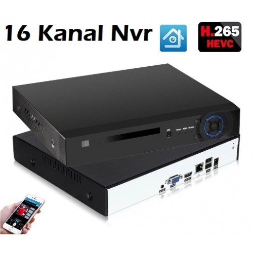 16 Kanal Nvr 5MP H265 İp Kamera Kayıt Cihazı N-716