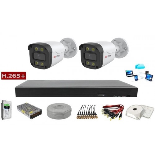 Cenova 2 Kameralı 2MP FullHD Güvenlik Seti C-2002
