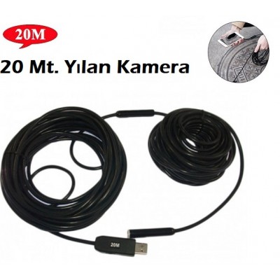 Yılan Kamera 20 Metre Uzunluğunda Telefonda Çalışan Endoskop Kamera End-7020