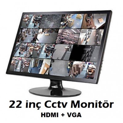 22 inç HDMI + VGA Full HD LED Monitör ICOM-2022