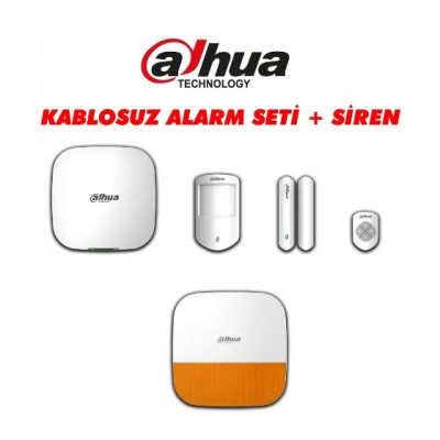 Dahua Kablosuz Alarm Seti ART-ARC3000H-03-W2 WiFi Destekli Siren Dahil