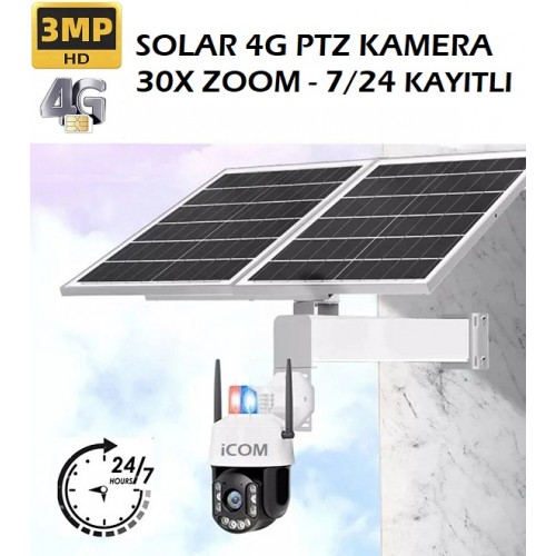 4g Sim Kartlı Solar Güneş Enerjisi Ile Çalışan Güvenlik Kamerası ICC-1020