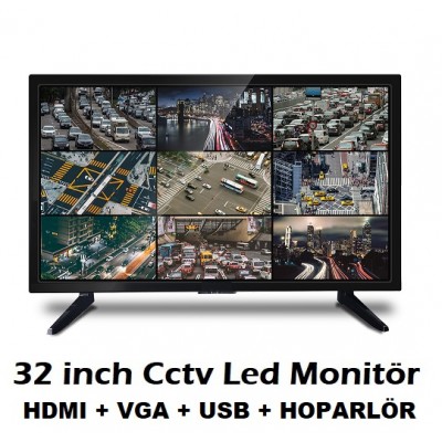 32' inç Full HD Led Monitör Güvenlik Monitörü İCOMG-32