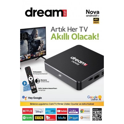 Dreamstar Nova 4K Android 11 Lisanslı Android Tv Box N-4550