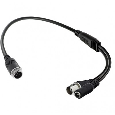 4PIN-BNC 4 Pin Erkek - BNC+DC Dişi Çevirici Kablo