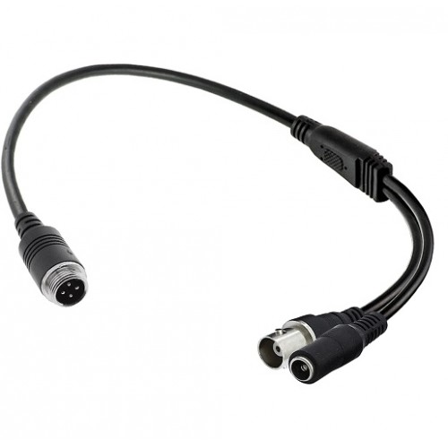 4PIN-BNC 4 Pin Erkek - BNC+DC Dişi Çevirici Kablo
