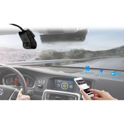 Uzaktan İzleme Özellikli Çift Araç Kamerası 4G ve GPS + Canlı Kamera C-390