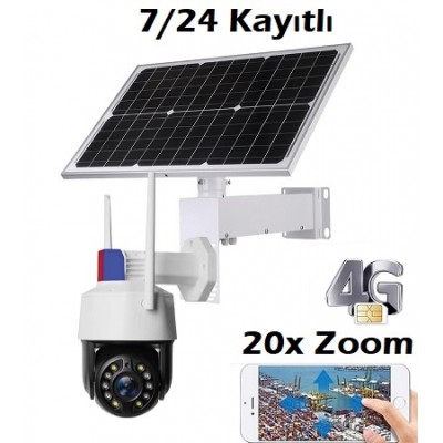 4g Sim Kartlı Solar Kamera 20x Zoom Güvenlik Kamerası ICC-1014