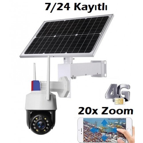4g Sim Kartlı Solar Kamera 20x Zoom Güvenlik Kamerası ICC-1014
