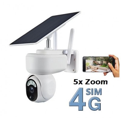 4g Sim Kartlı Güneş Enerjili (SOLAR) Dış Ortam 360° Akıllı Kamera - ICC-209