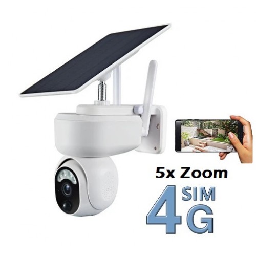 4g Sim Kartlı Güneş Enerjili (SOLAR) Dış Ortam 360° Akıllı Kamera - ICC-209