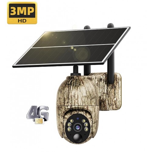 3MP 2K HD Çözünürlük Kamuflaj Güneş Enerjili Kamera Akıllı Uygulama ICC-8070