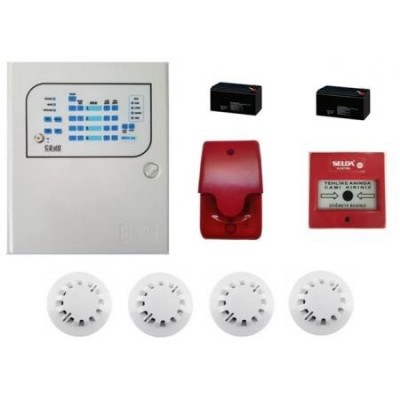 4 Lü Yangın Alarmı Seti Komple Set