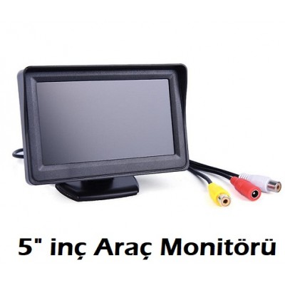 5 inç Lcd Araç Monitör Geri Vites Kamerası Uyumlu Tft-5
