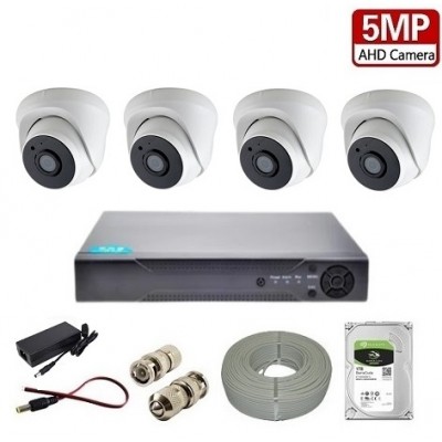 5MP 4 Kameralı UltraHD İçmekan Ahd Dome Kameralı Set AC-70