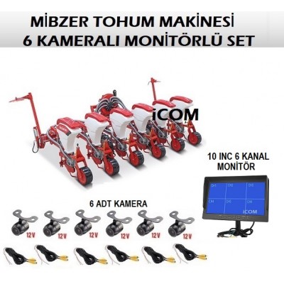 6 Kameralı Mibzer Havalı Tohum Makinesi Kamera Seti MB-26