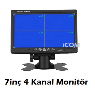 7 Inç Monitör 4 Kamera Girişli IWM-192