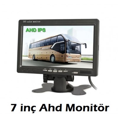 7 İnç Renkli AHD Led Araç İçi Monitör 