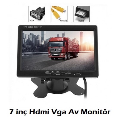 7 inç Hdmi Vga Av Monitör icomv-90