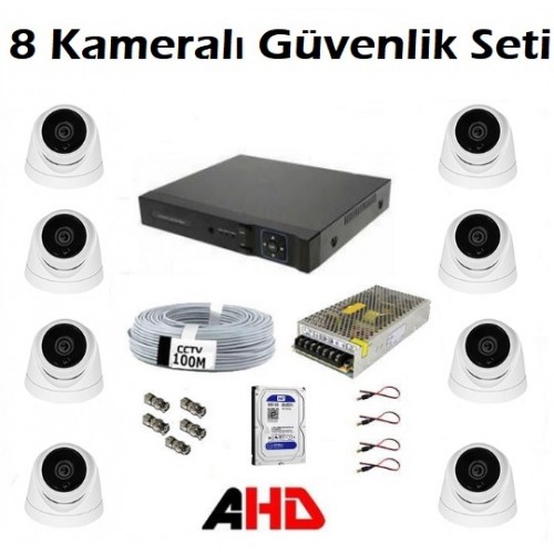 Ev Kamera Sistemi 8 Kameralı Güvenlik Seti ICS-91 
