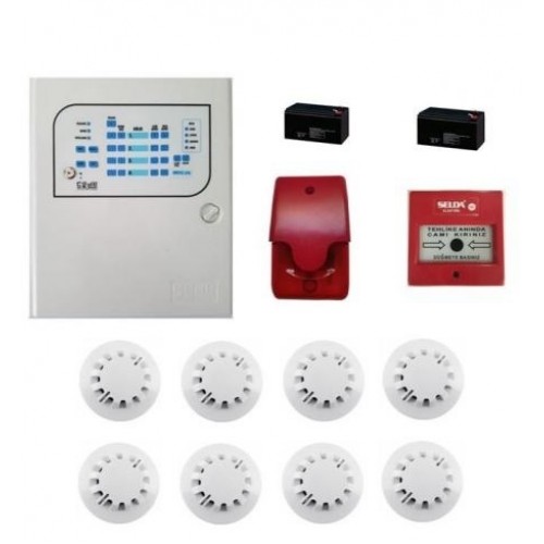 8 Li Yangın Alarmı Seti Komple Set