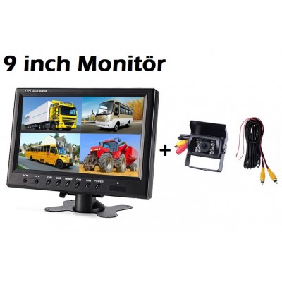 Traktör Biçerdöver İş Makinası 9 inç Monitör Kamera Seti IC-47