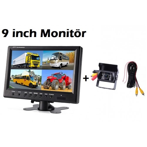 Traktör Biçerdöver İş Makinası 9 inç Monitör Kamera Seti IC-47