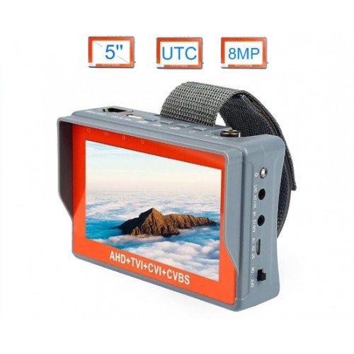 AHD TEST MONİTÖRÜ 8MP Kameralara Kadar Destekler 5" CCTV
