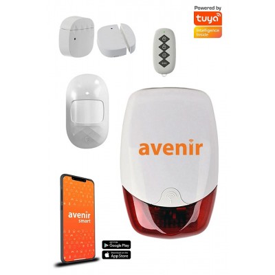 Avenir Av-02wf Wifi Akıllı Ev Alarm Seti 2 Kapı Manyetiği, 1pır Sensör, 1 Kumanda