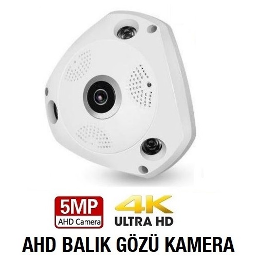 5MP UltraHD 180 Derece Balık Gözü AHD Kamera IC-950