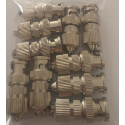 10 Adet Düz Bnc Konnektör Hd Tvi Cvi Cvbs