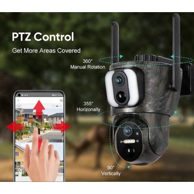 4G Çift Kameralı Solar Kamera 4MP 5x Zoom ICC-2060