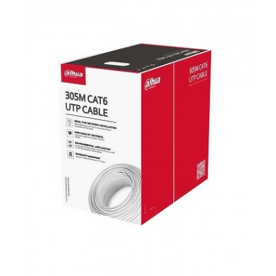 Dahua PFM920I-6UN-C 305m UTP CAT6 CPR E Oksijensiz bakır Cat6 Kablo