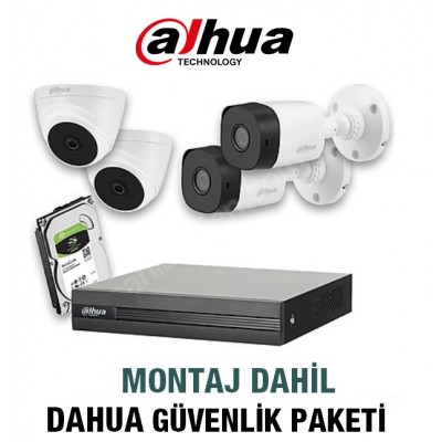 Dahua 4 Kamera Güvenlik Sistemi MONTAJ DAHİL D-04