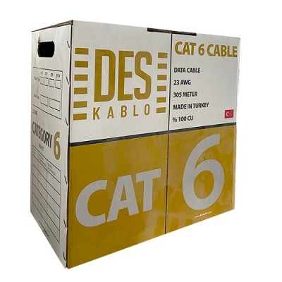 Des Cat6 Kablo Utp 23 Awg Bakır 305 Metre