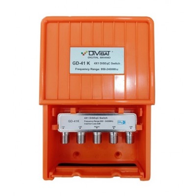 Divisat 4 x 1 Diseqc Switch Yağmur Koruma Kasalı