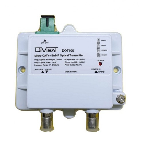 Divisat DOT-100 Fiber Optic Transmitter - Catv + Sat 10MW 47-2150MHZ