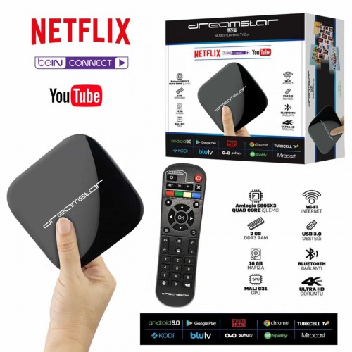 DREAMSTAR A2 Android Tv box -2 GB Ram Yeni Model