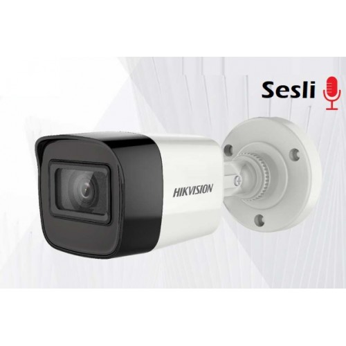 Hikvision DS-2CE16D0T-ITPFS 2mp 2.8mm Lens Dahili Sesli TVI Kamera