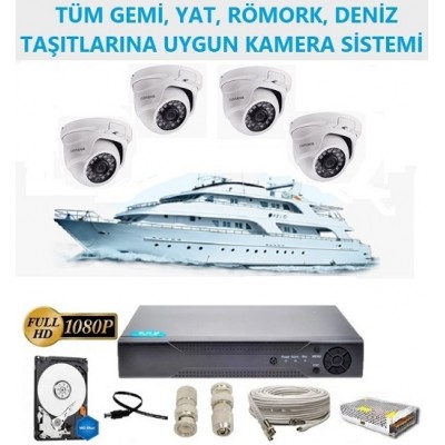 Gemi Römorkör Yat Deniz Taşıtlarına Uygun Kamera Sistemi AR-42 
