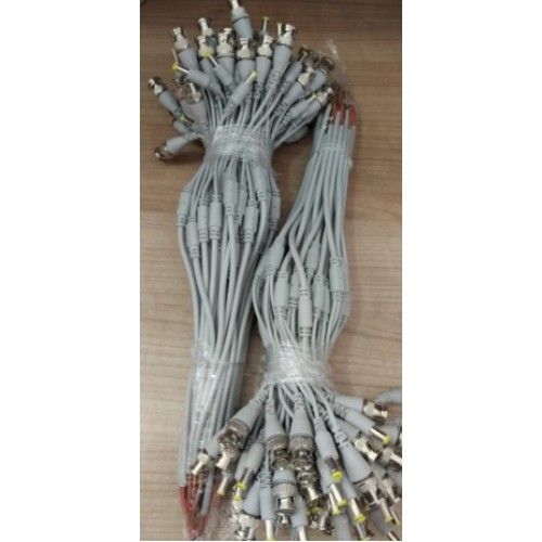 İcom Bnc Power Jak Fişli Güvenlik Kamera Kablosu Gri 100 Adet