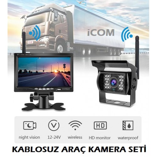 Kablosuz Monitör Kamera 7 inç Traktör Biçerdöver Kamerası WM-20